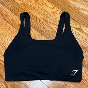 Gymshark Women's Racerback Black Sports Bra - Size M - GUC